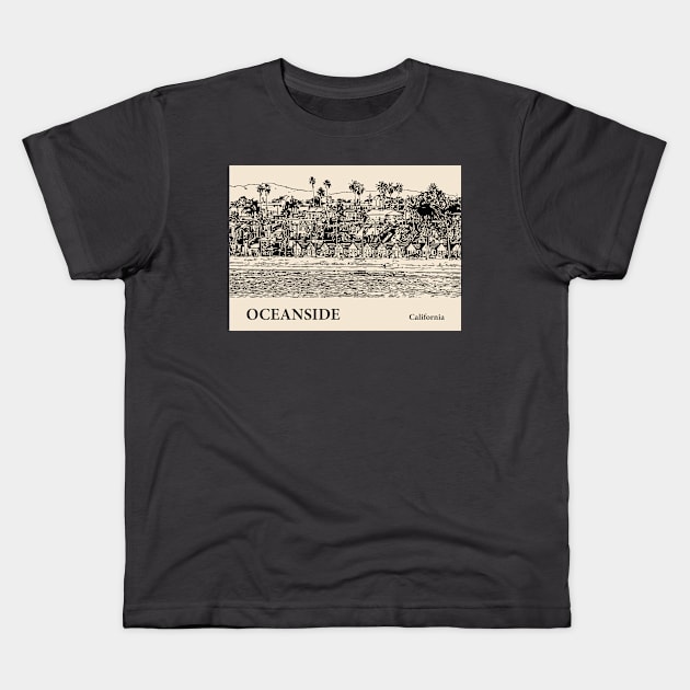 Oceanside - California Kids T-Shirt by Lakeric